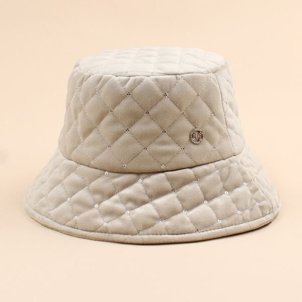 

Letter Decor Bucket Hat, Beige