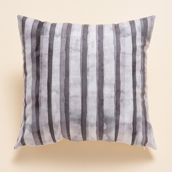

Striped Pattern Cushion Cover Without Filler, Grey