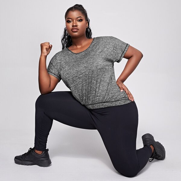 

Plus Space Dye Sports Tee, Grey