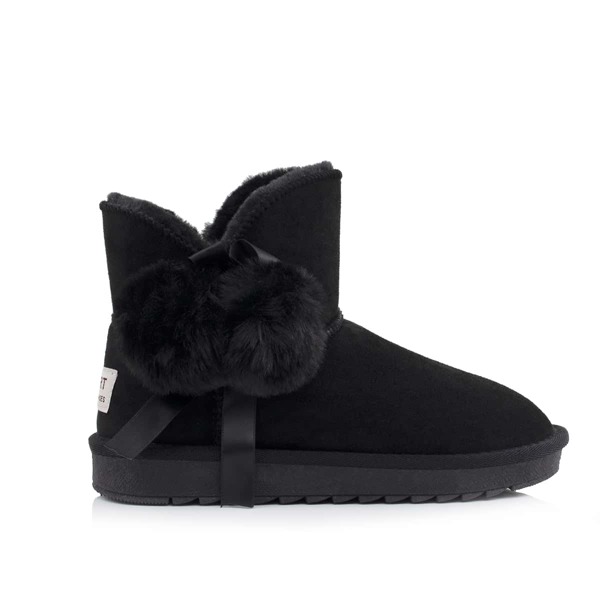 

Обуви без шнурков Помпон Одноцветный Сапоги, Чёрный