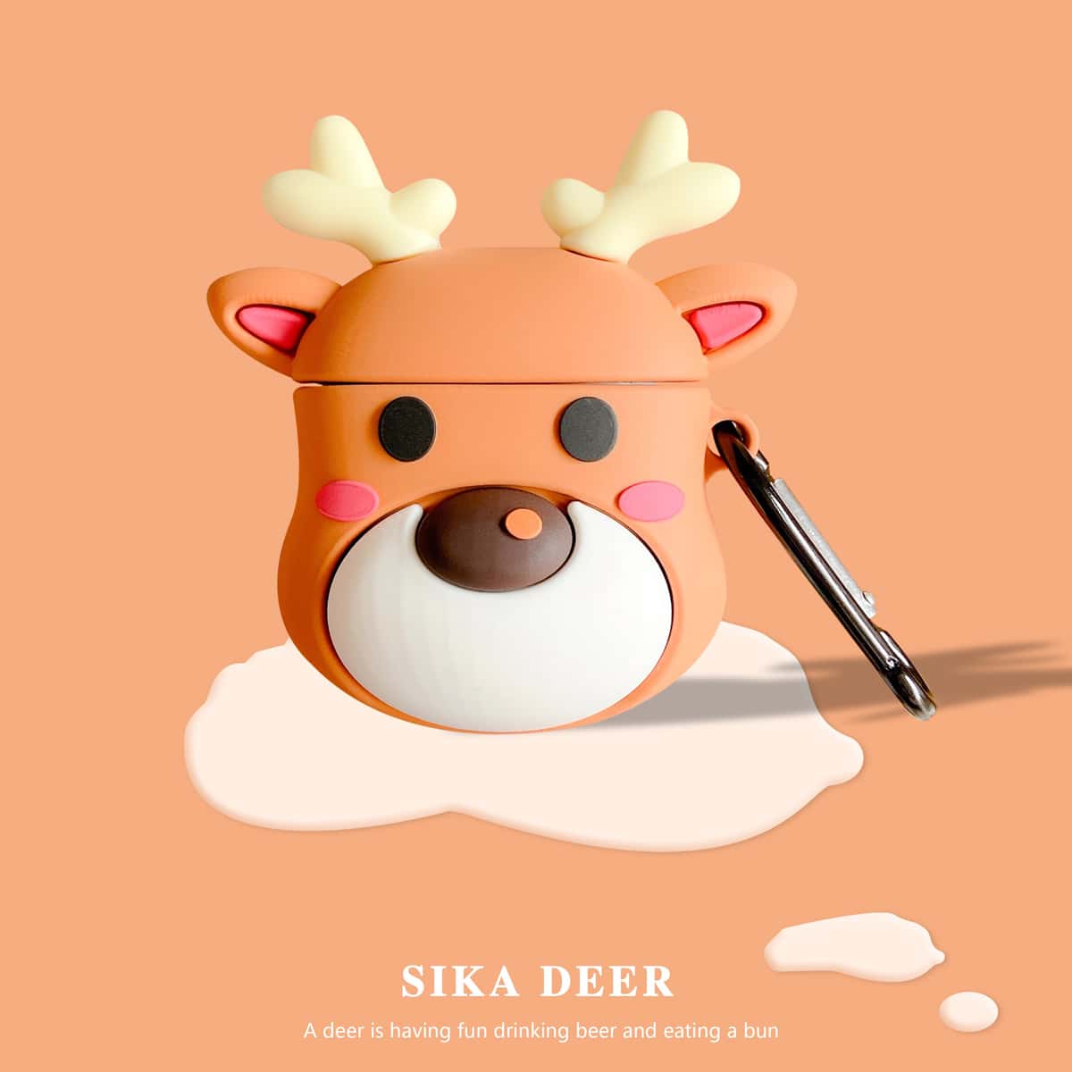 

Christmas Elk Design AirPods Case, Multicolor