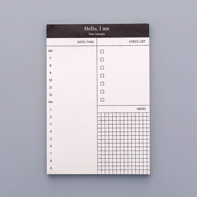 

3packs Schedule Random Memo Pad, White