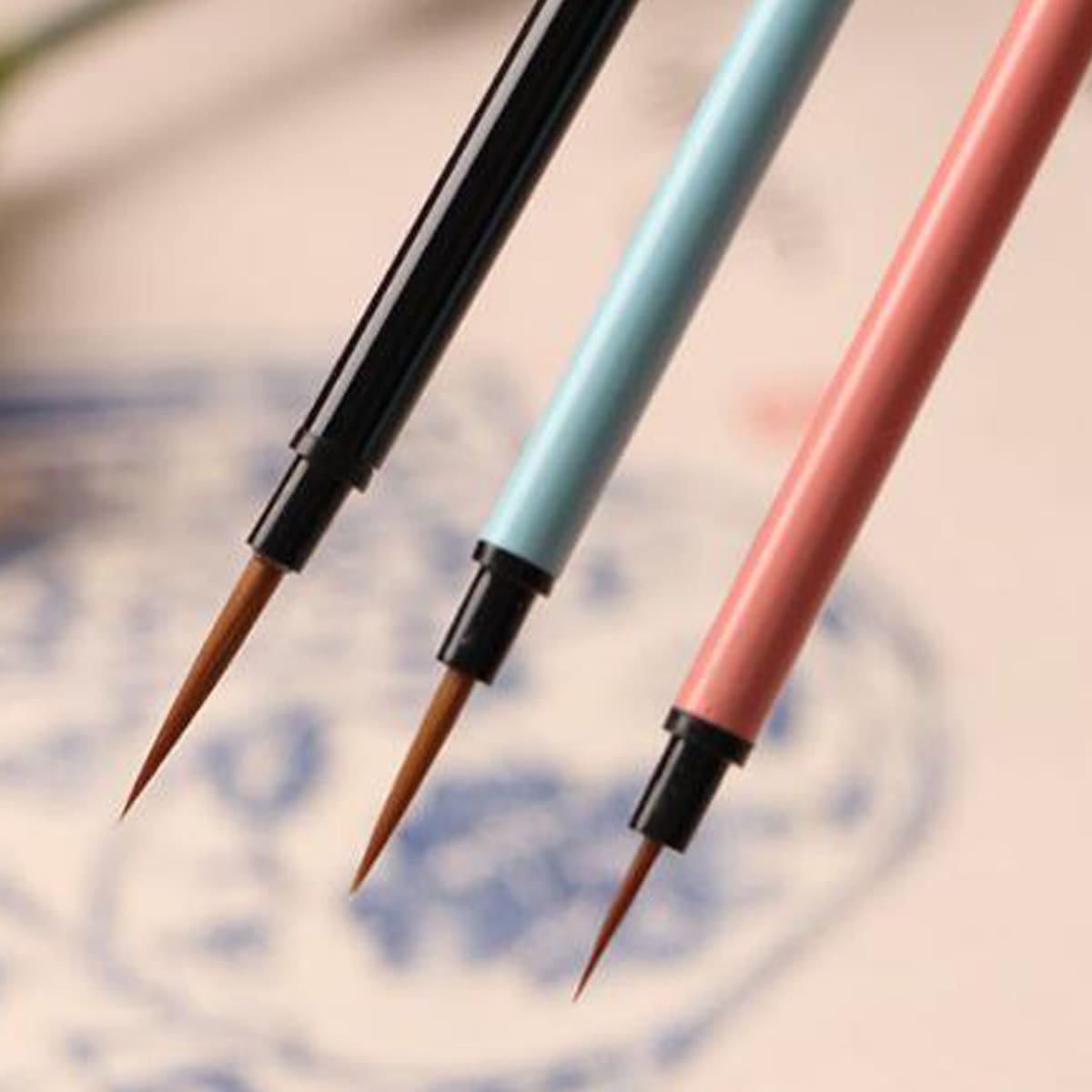

3pcs Hook Line Brush, Multicolor