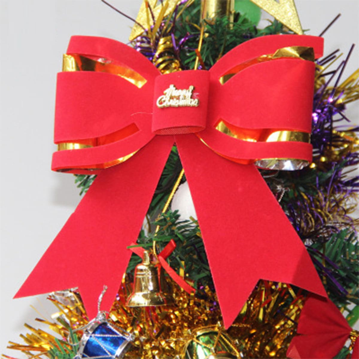 

1pc Christmas Tree Bow Decoration, Red