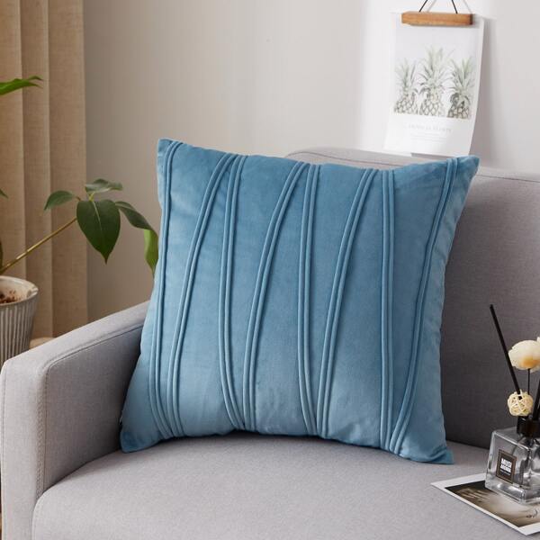 

Plain Cushion Cover Without Filler, Dusty blue
