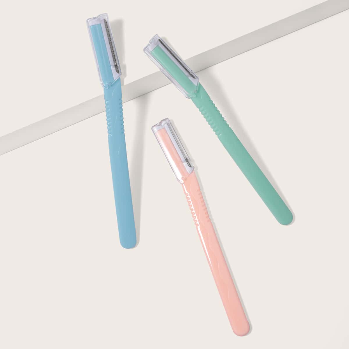 

3pcs Solid Eyebrow Trimmer, Multicolor