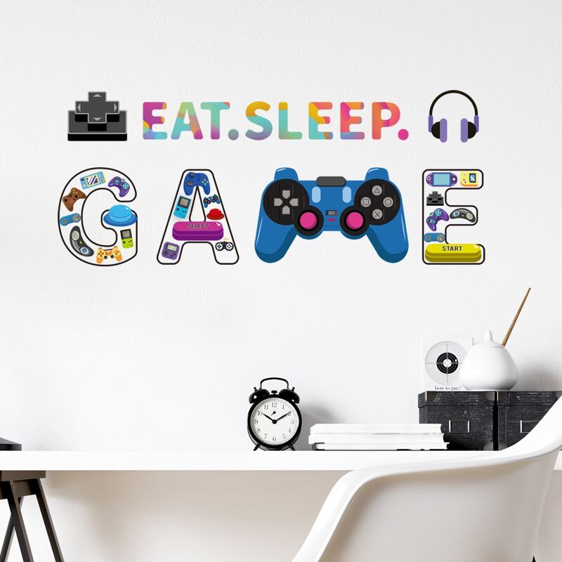 

Letter Graphic Wall Sticker, Multicolor