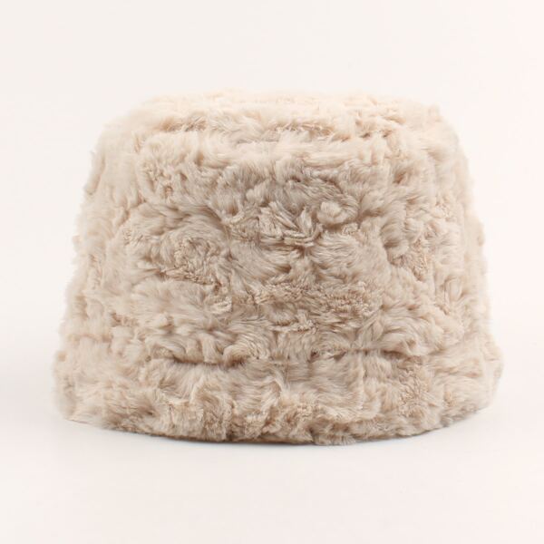 

Plush Bucket Hat, Beige