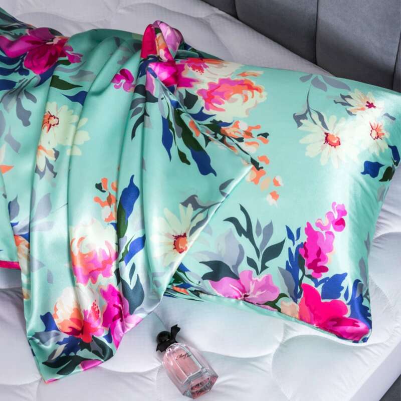 

1pair Flower Print Pillowcase Without Filler, Multicolor