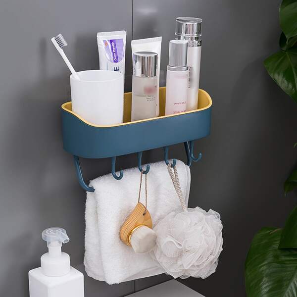 

1pc Bathroom Multifunction Storage Rack, Blue