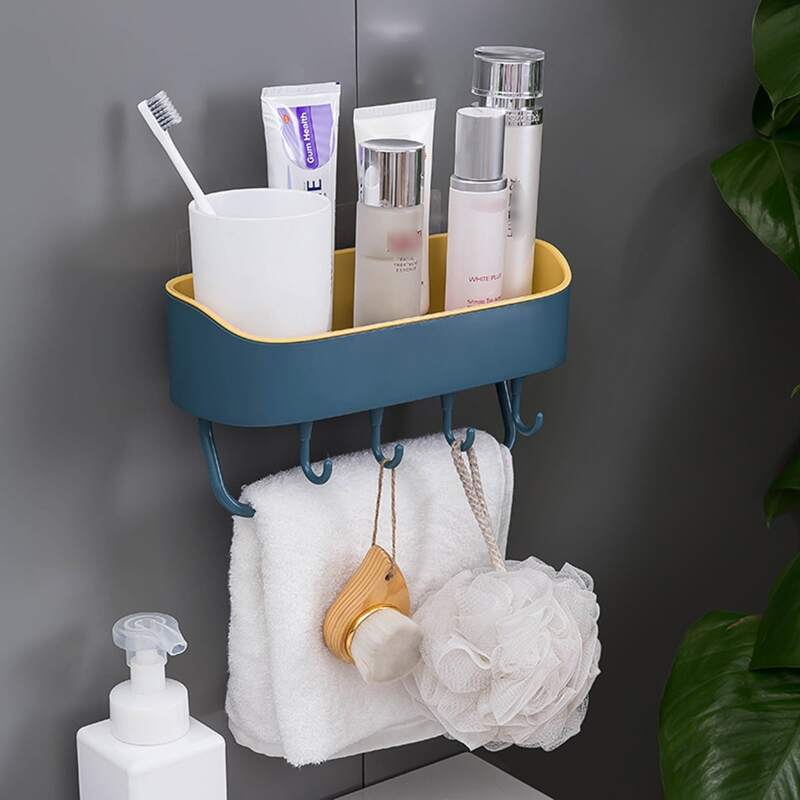 

1pc Bathroom Multifunction Storage Rack, Blue
