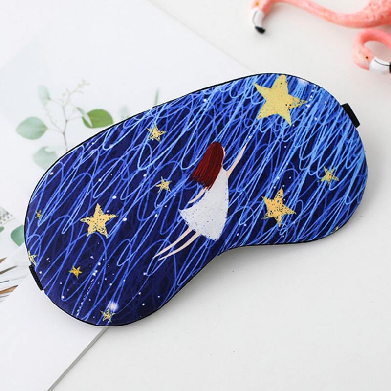 

Cartoon Girl Print Eye Cover, Blue