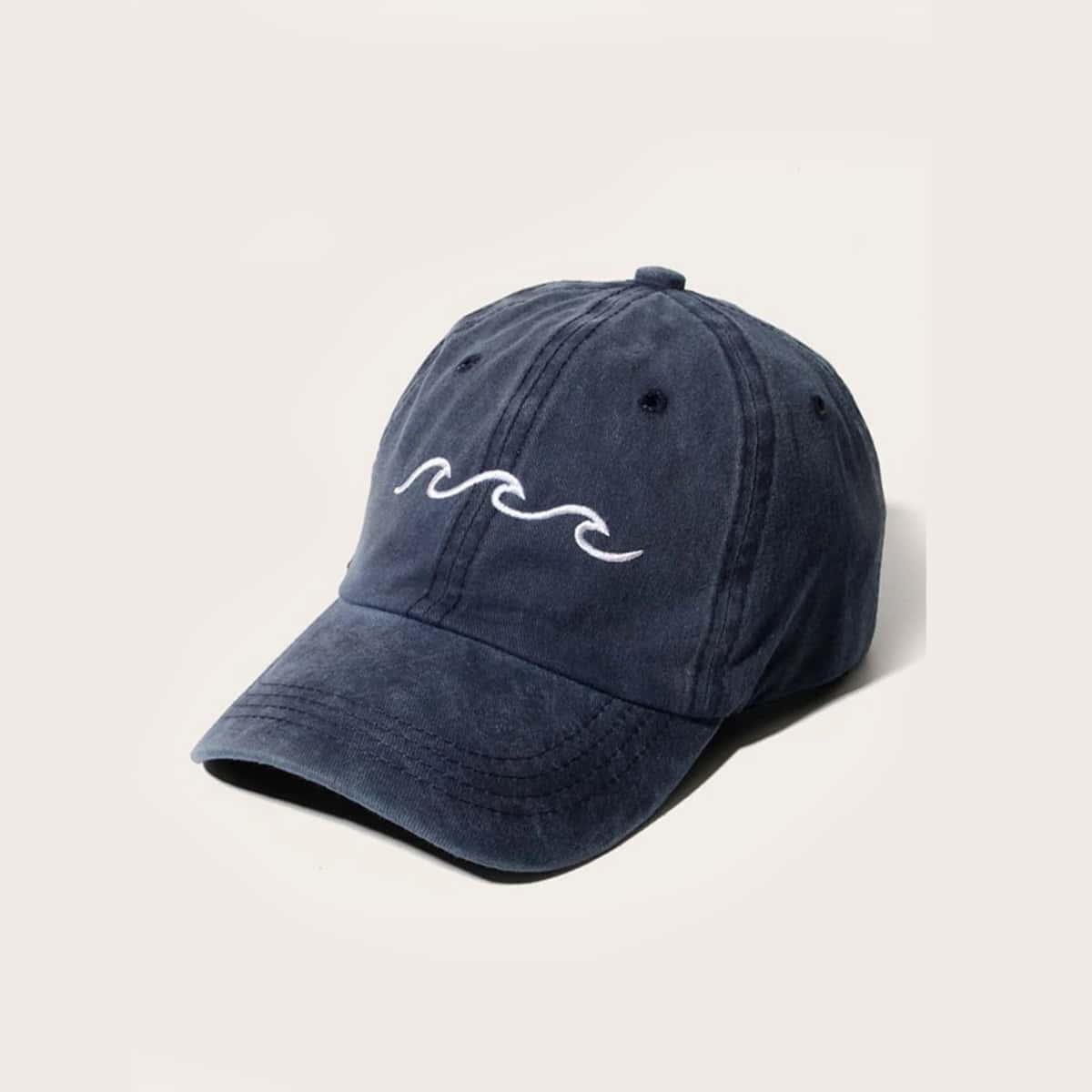 

Guys Embroidery Decor Baseball Cap, Navy blue