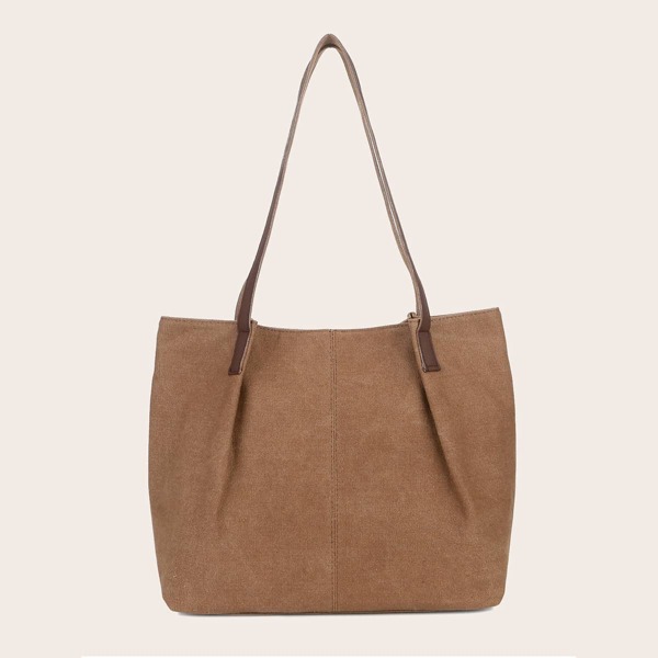

Minimalist Shoulder Tote Bag, Brown