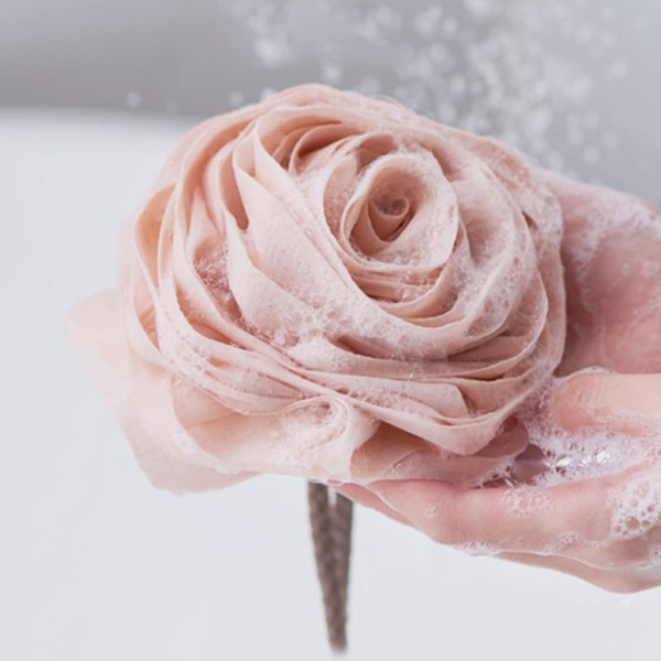 

1pc Rose Shaped Foaming Ball, Pink