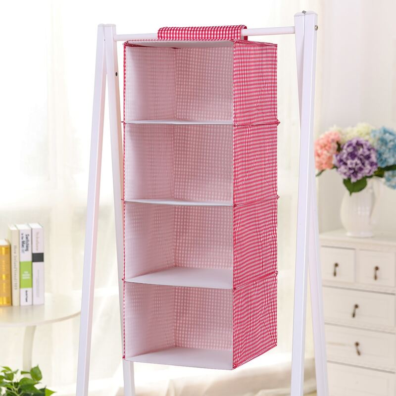 

1pc Multi-layer Clothes Storage Cabinet, Red