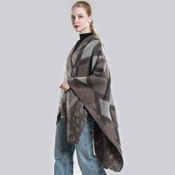 

Geo Pattern Shawl Scarf, Multicolor