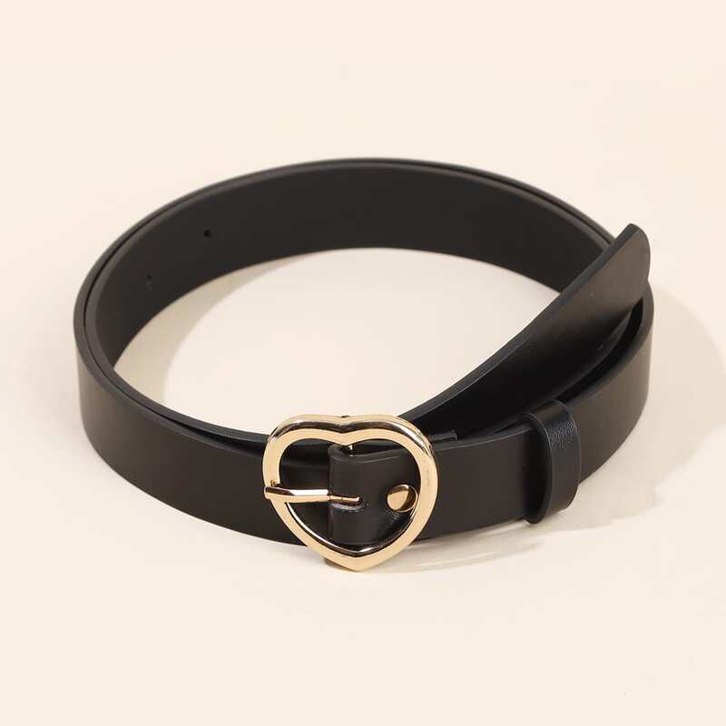 

Heart Buckle Belt, Black