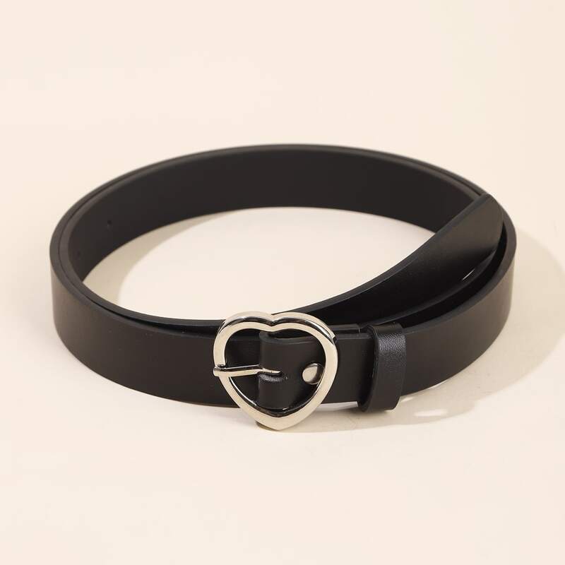 

Heart Buckle Belt, Black