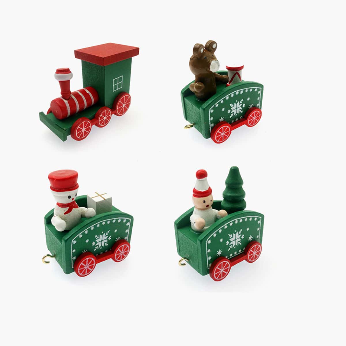 

1pc Christmas Train Design Ornament, Green