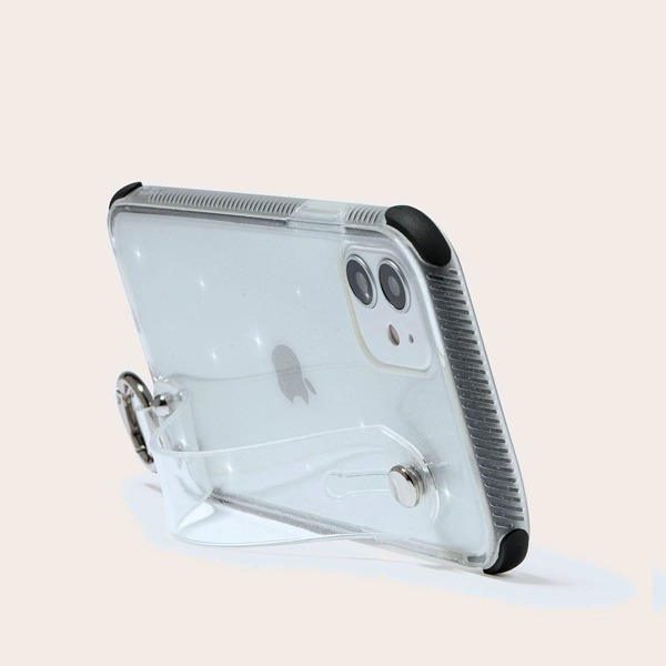 

Glitter Hand Strap iPhone Case, Clear