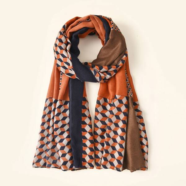 

Geo Pattern Scarf, Multicolor