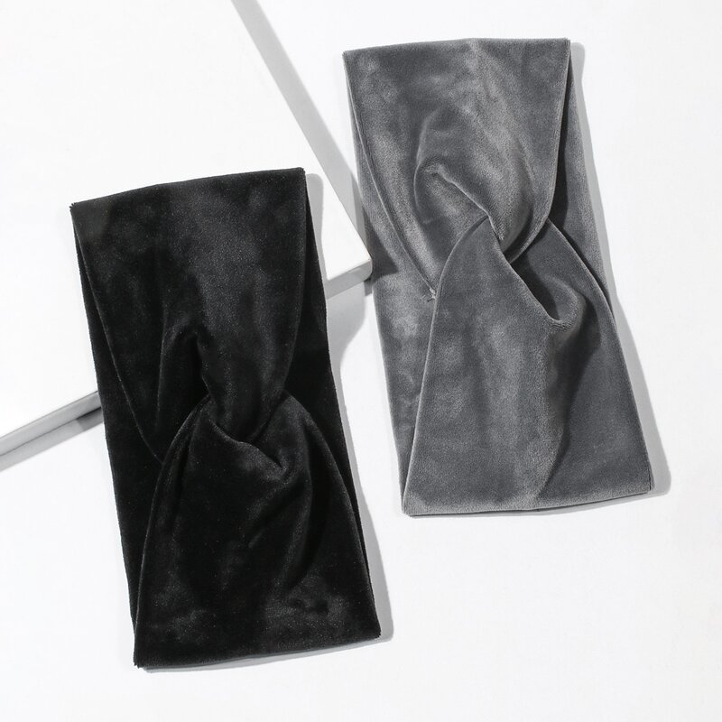 

2pcs Simple Plain Headband, Multicolor