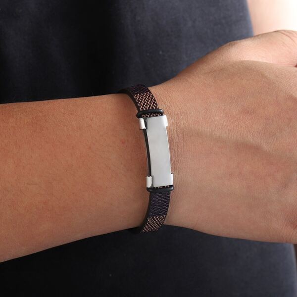 

Men Metal Decor Bracelet, Multicolor