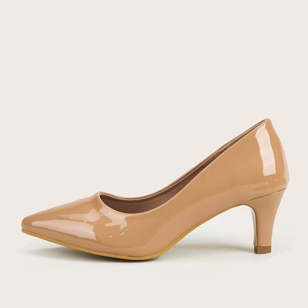 

Point Toe Minimalist Court Heels, Camel