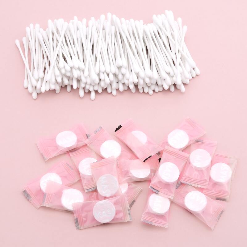 

18pcs Compression Facial Sheet & 150pcs Cotton Swab, White
