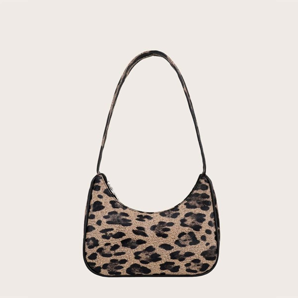 

Girls Leopard Pattern Shoulder Bag, Brown