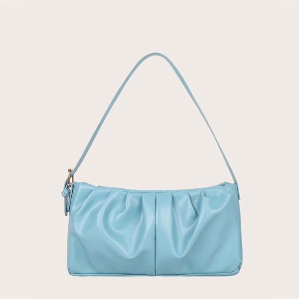 

Girls Minimalist Ruched Bag, Blue