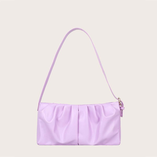 

Girls Minimalist Ruched Bag, Purple