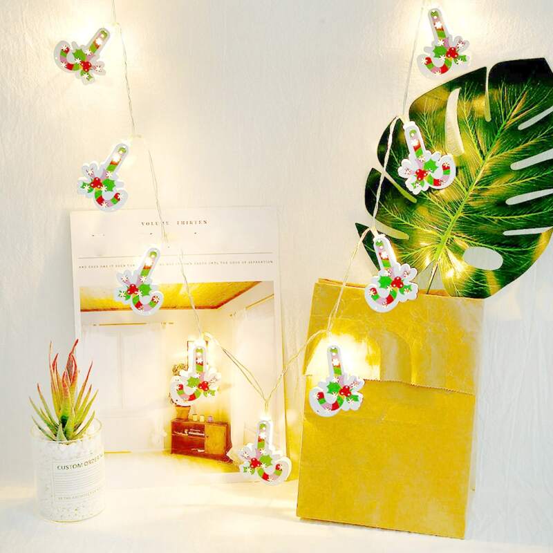 

1pc String Light With 10pcs Christmas Sock Shaped Bulb, Yellow
