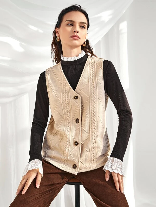 Chalecos punto shein clearance