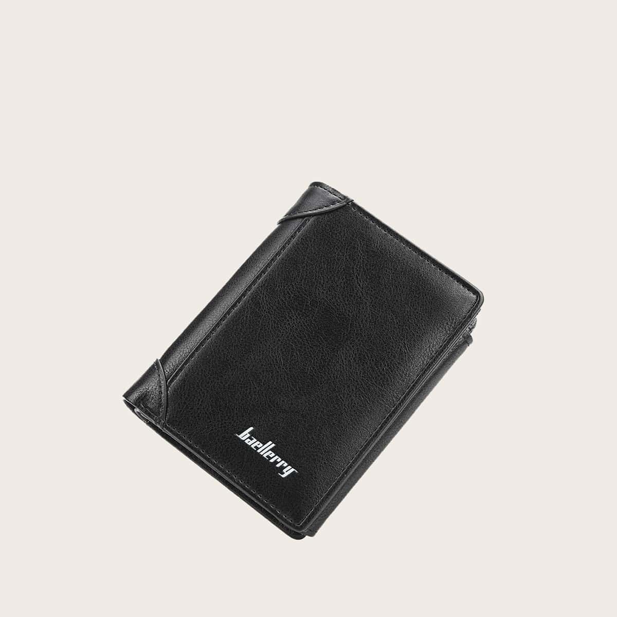 

Guys Letter Graphic Fold Over Purse, Black