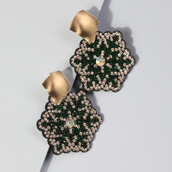 

Christmas Rhinestone Snowflake Drop Earrings, Multicolor