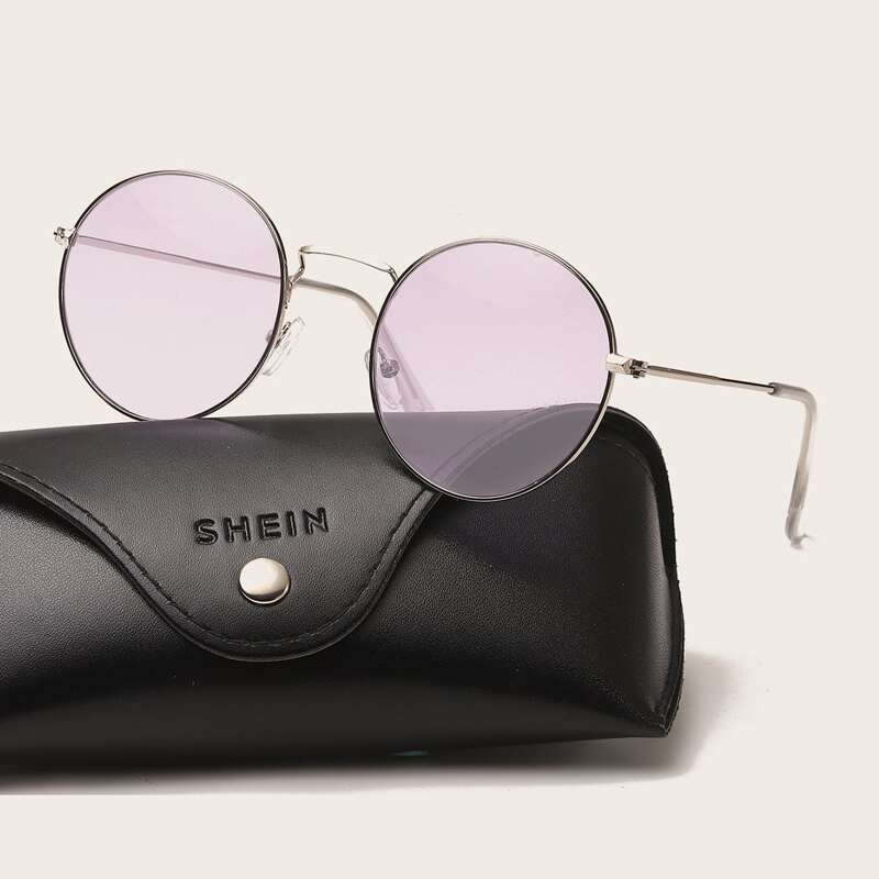 

Guys Round Frame Sunglasses, Purple