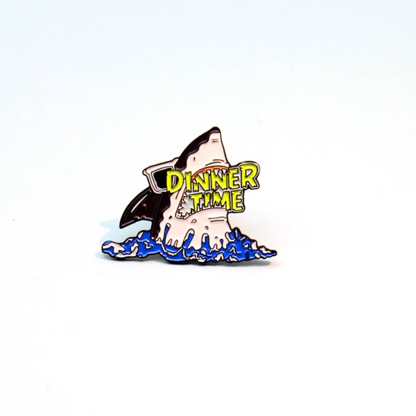 

Kids Cartoon Graphic Brooch, White