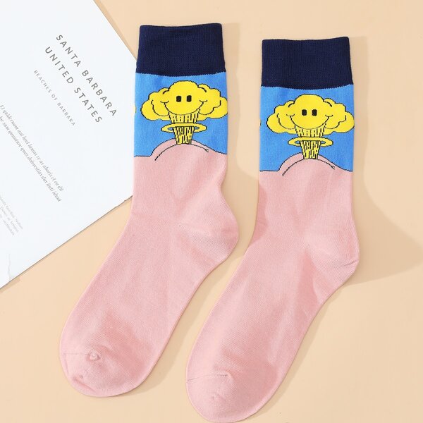 

Cartoon Graphic Socks, Multicolor