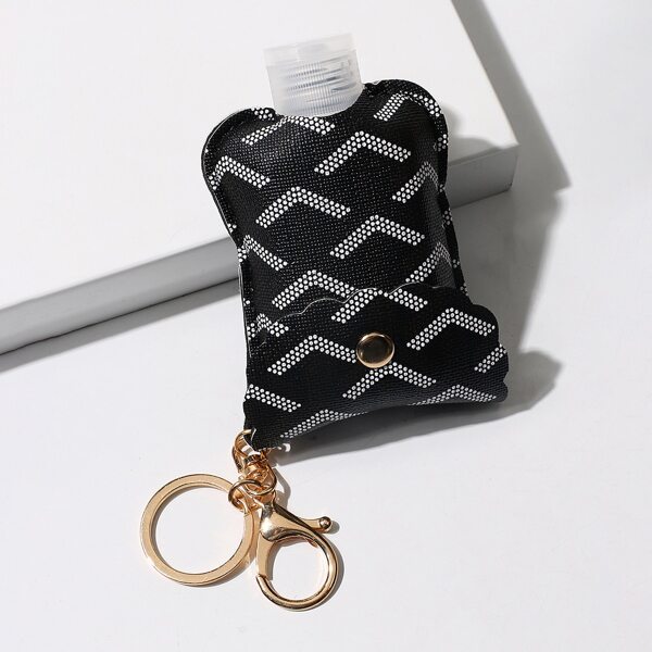 

Hand Sanitizer Charm Keychain, Black
