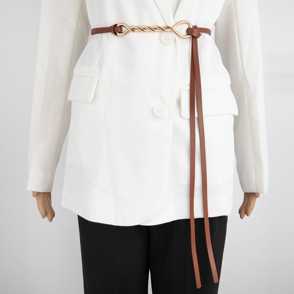 

Simple Skinny Belt, Brown