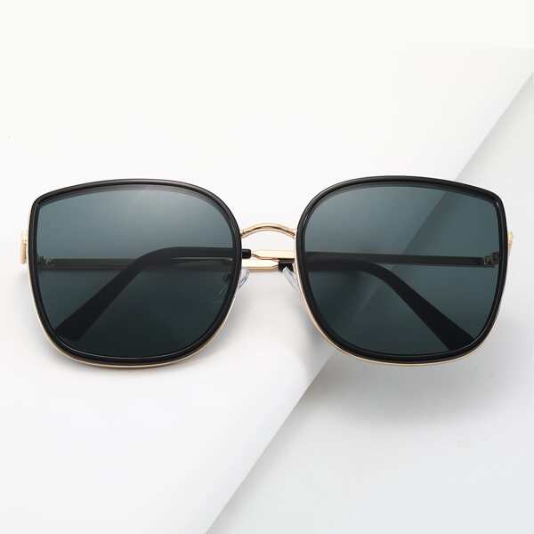 

Square Frame Sunglasses, Black