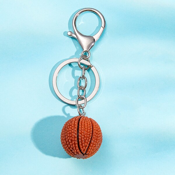 

Men Basketball Charm Keychain, Brown