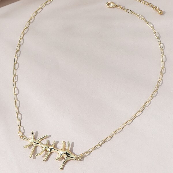 

Simple Pendant Necklace, Gold