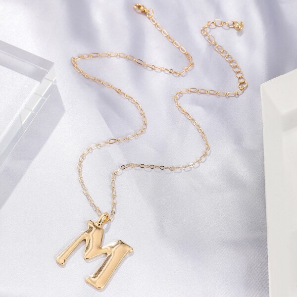 

Letter Charm Necklace, Gold