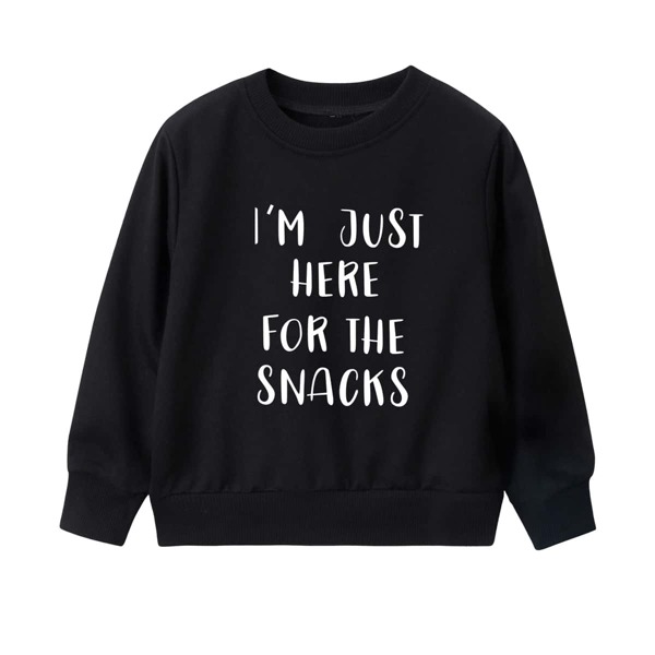 Toddler Boys Slogan Graphic Sweatshirt, Black