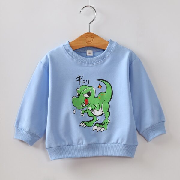 

Toddler Boys Dinosaur Print Sweatshirt, Baby blue