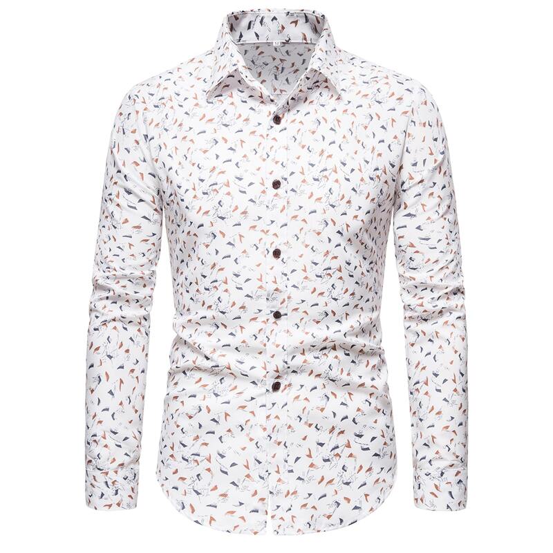 Men Allover Print Button Up Shirt, Multicolor