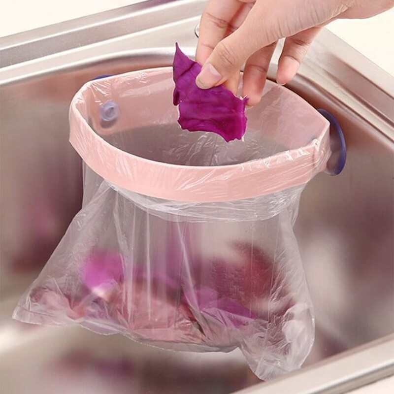 

1pc Kitchen Trash Bag Holder, Pink